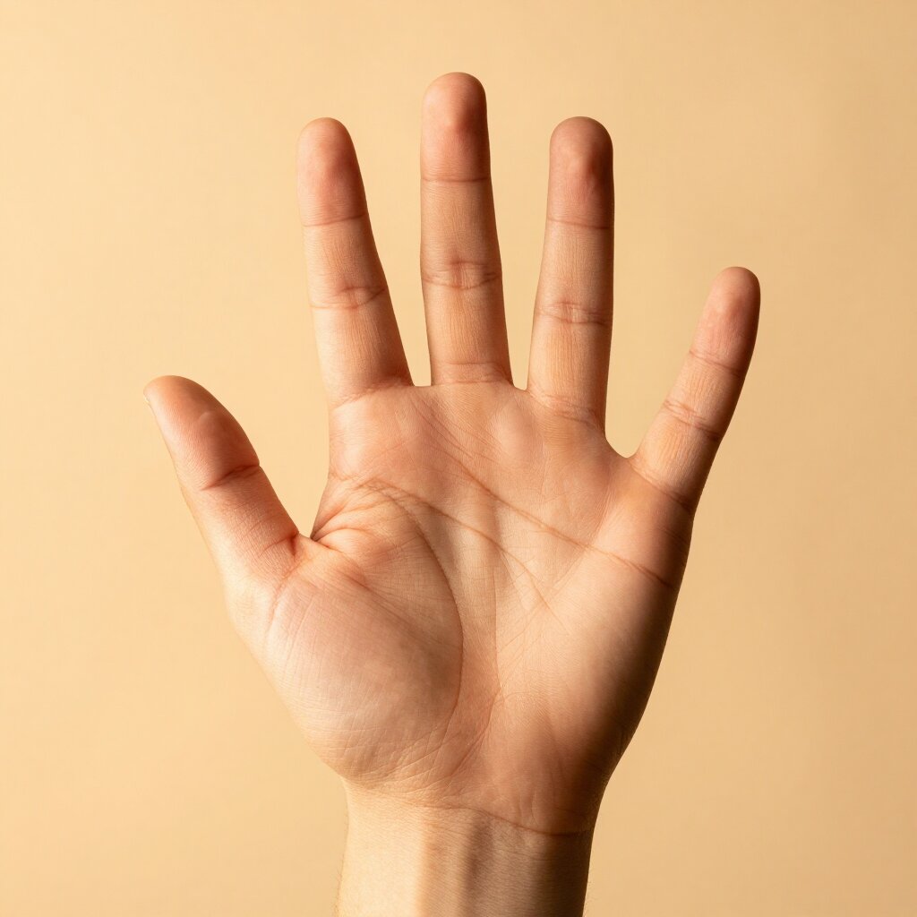 Handfläche mit den drei Hauptlinien